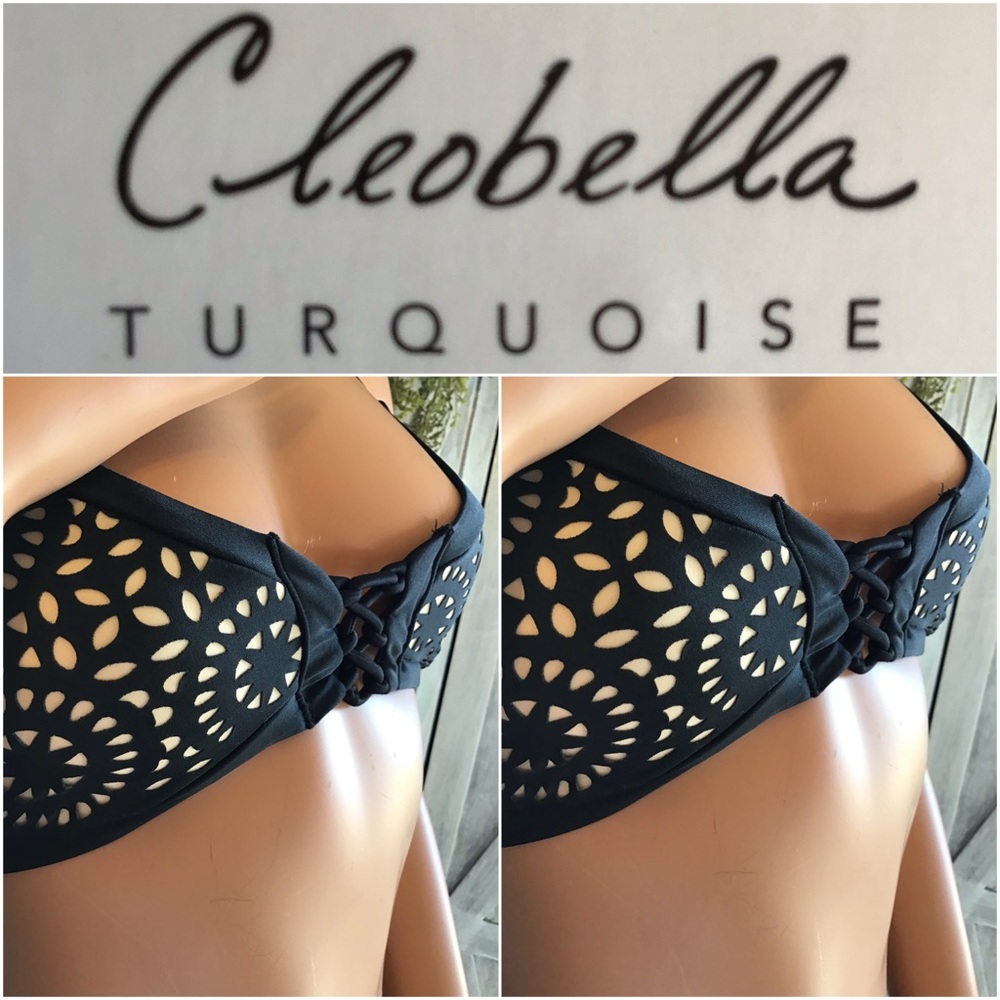 Cleobella Laser Cut Halter Bikini Set